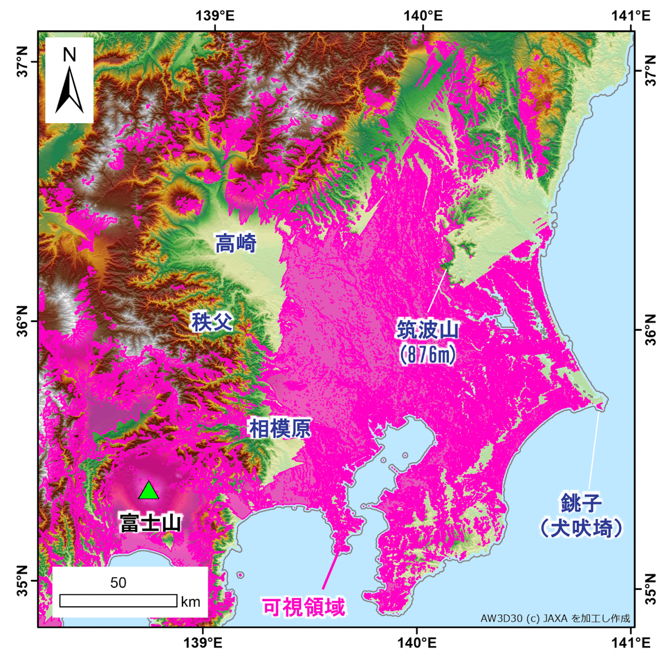 富士山が見える場所はどこまで 標高データから解析 宙畑